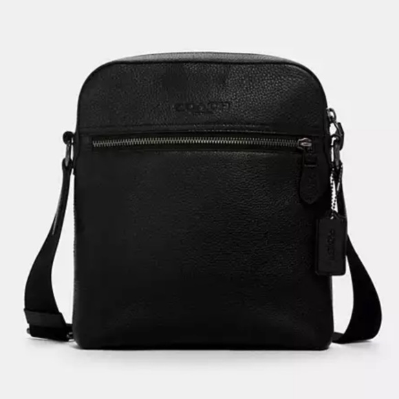 COACH BLACK HOUSTON FLIGHT BAG - Picture 1 of 12